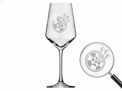 Weinglas Gravur Darts 350ml spülmaschinenfest für verschiedenen Weinsorten