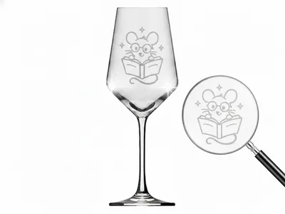 Weinglas Gravur Leseratte 350ml spülmaschinenfest für Bücherliebhaber