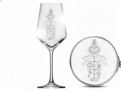 Weinglas Gravur Maibaum 350ml spülmaschinenfest und robust für jeden Anlass