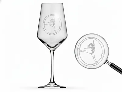 Weinglas Gravur Röhnrad 350ml spülmaschinenfest und robust für den Alltag