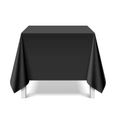 eXODA Tischdecke abwaschbar eckig schwarz 180x220cm wasserdicht zuschneidbar