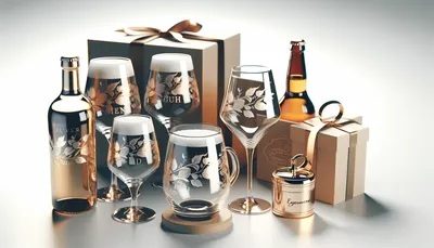 Weingläser und Biergläser mit Gravur
