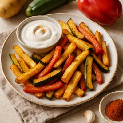 Mediterrane Gemüse-Pommes mit Aioli