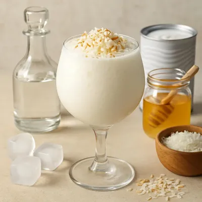 Gefrorener Kokosnuss-Rum-Cocktail