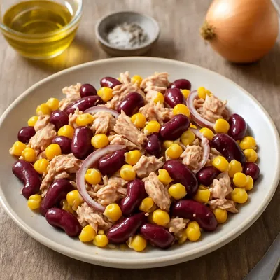 Thunfischsalat mit Bohnen und Mais
