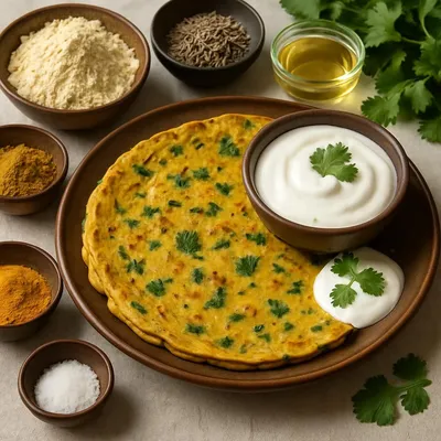 Indische Kichererbsen-Pfannkuchen