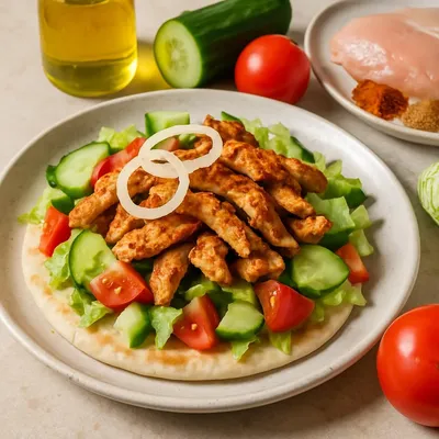 Mediterraner Döner mit Hähnchen