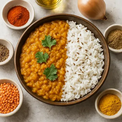 Indisches Dal mit Reis