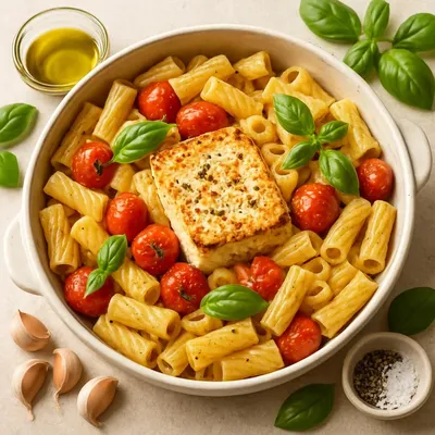 Überbackene Feta-Pasta