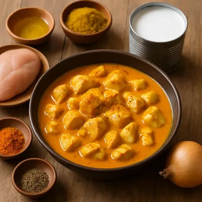 Hähnchen-Curry mit Kokosmilch