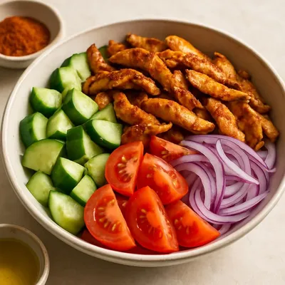 Döner-Bowl mit Hähnchen