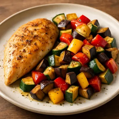 Hähnchenfilet mit mediterranem Gemüse