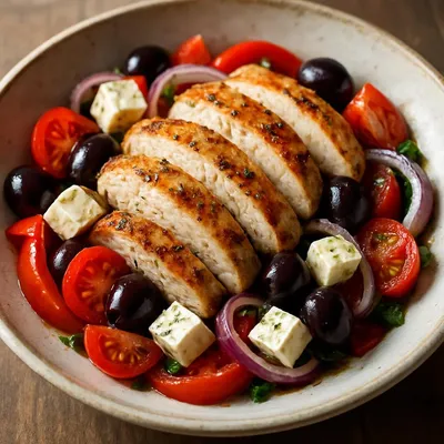 Mediterraner Hähnchensalat