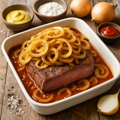 Tiroler Zwiebelrostbraten aus dem Ofen