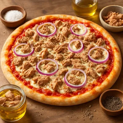 Pizza Thunfisch in Öl