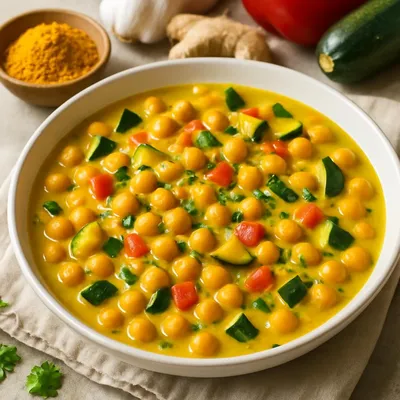 Vegetarisches Curry mit Kichererbsen