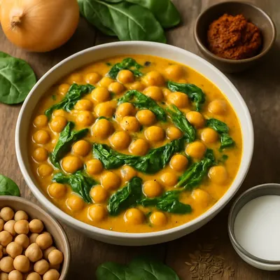 Indisches Curry mit Kichererbsen