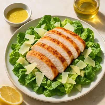 Caesar Salad mit paniertem Hähnchen