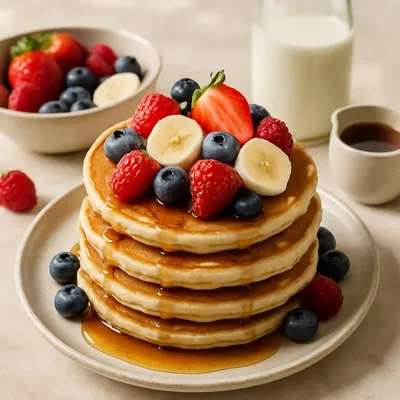 Vegetarische Amerikanische Pancakes