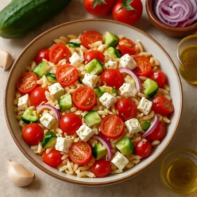 Griechischer Nudelsalat