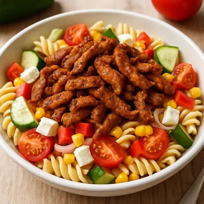 Nudelsalat mit Gyros