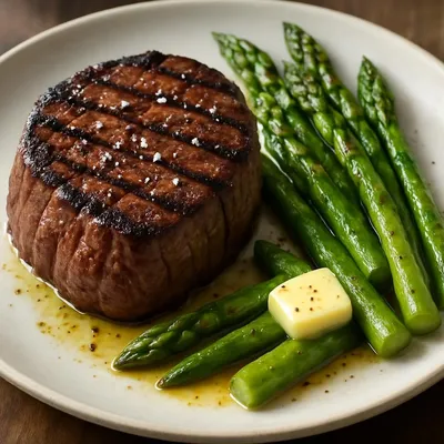 Filetsteak mit Spargel