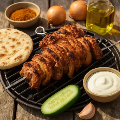 Gyros-Spieß vom Grill