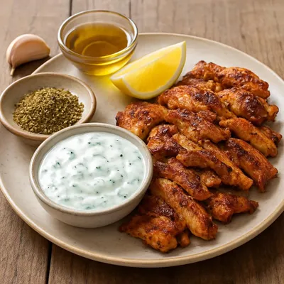 Griechische Hähnchen-Gyros mit Minzjoghurt