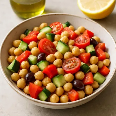Mediterraner Kichererbsensalat