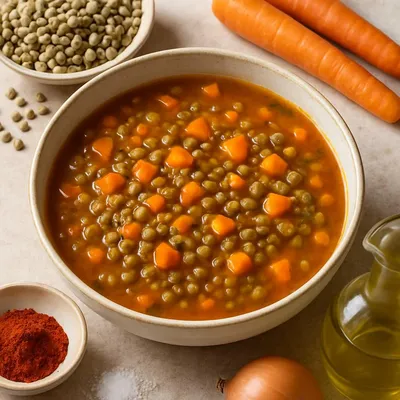 Vegetarische Linsensuppe