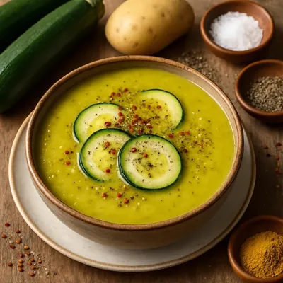 Würzige Zucchini-Kartoffelsuppe