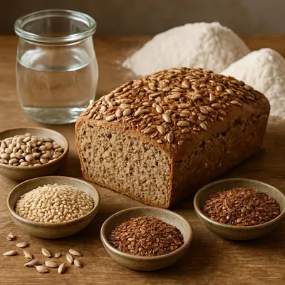 Kerniges Dinkelbrot mit Buchweizen