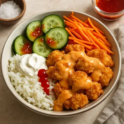 Knusprige Bang Bang Hähnchen Bowl