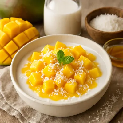 Mango-Kokos-Dessert
