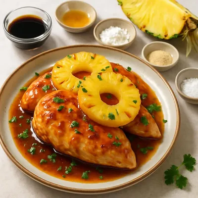 Hawaiianisches Ananas-Glasur-Hähnchen