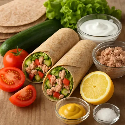 Thunfisch-Wraps mit Vollkorn-Tortillas