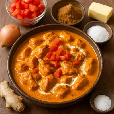 Indisches Butterhähnchen ohne Reis