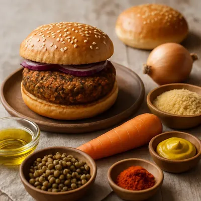 Vegane Linsenburger