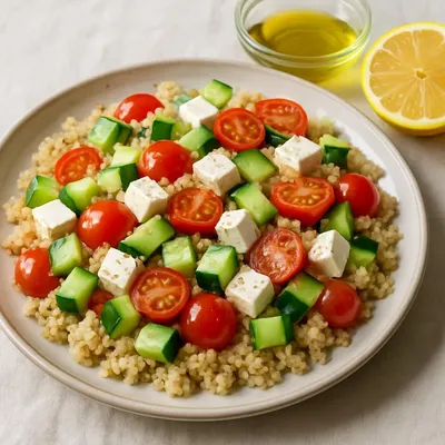 Mediterraner Quinoa-Salat mit Feta