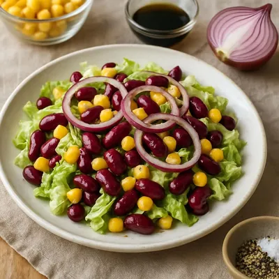 Mediterraner Bohnensalat