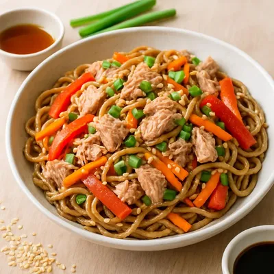 Asiatische Thunfisch-Nudelsalat