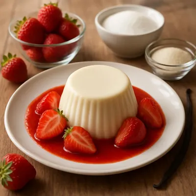 Panna Cotta mit Erdbeeren