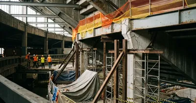 Teile der Tribüne im Weserstadion eingestürzt