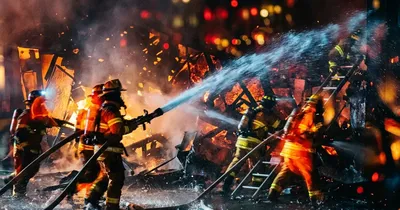 Feuerwehreinsatz in Gelsenkirchen: Brand in Mehrfamilienhaus und Straßenbahnunfall